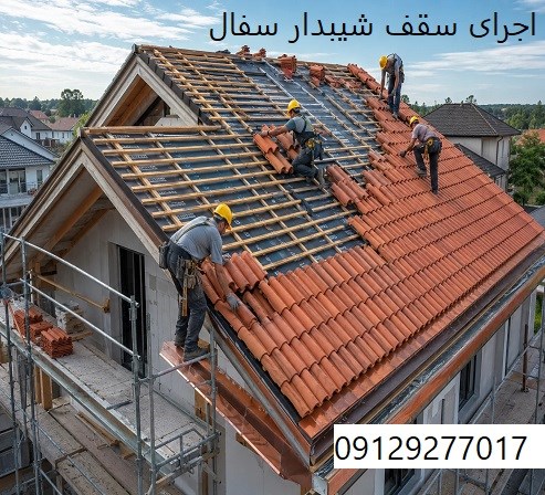 اجرای سقف شیبدار سفال