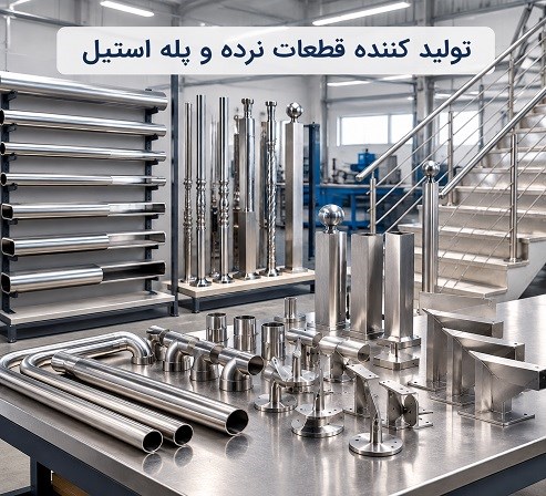 تولید کننده قطعات نرده و پله استیل