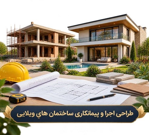 طراحی اجرا و پیمانکاری ساختمان های ویلایی